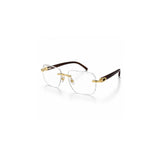 Glossy Black Rectangular Statement Sunglasses