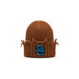 Turn Inward Distressed Knit Beanie - Brown