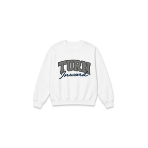 Turn Inward Heather White Crew